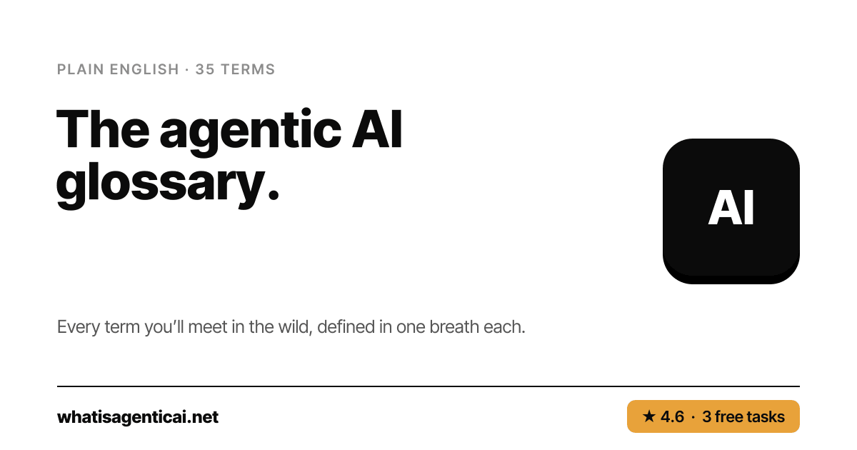 Agentic AI Glossary: 35 Terms Explained Simply